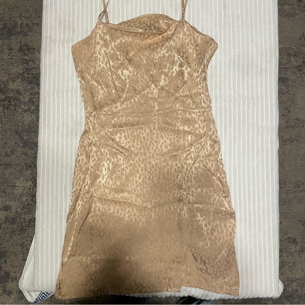 Forever 21 Leopard Print Mini Dress - Tan, size small